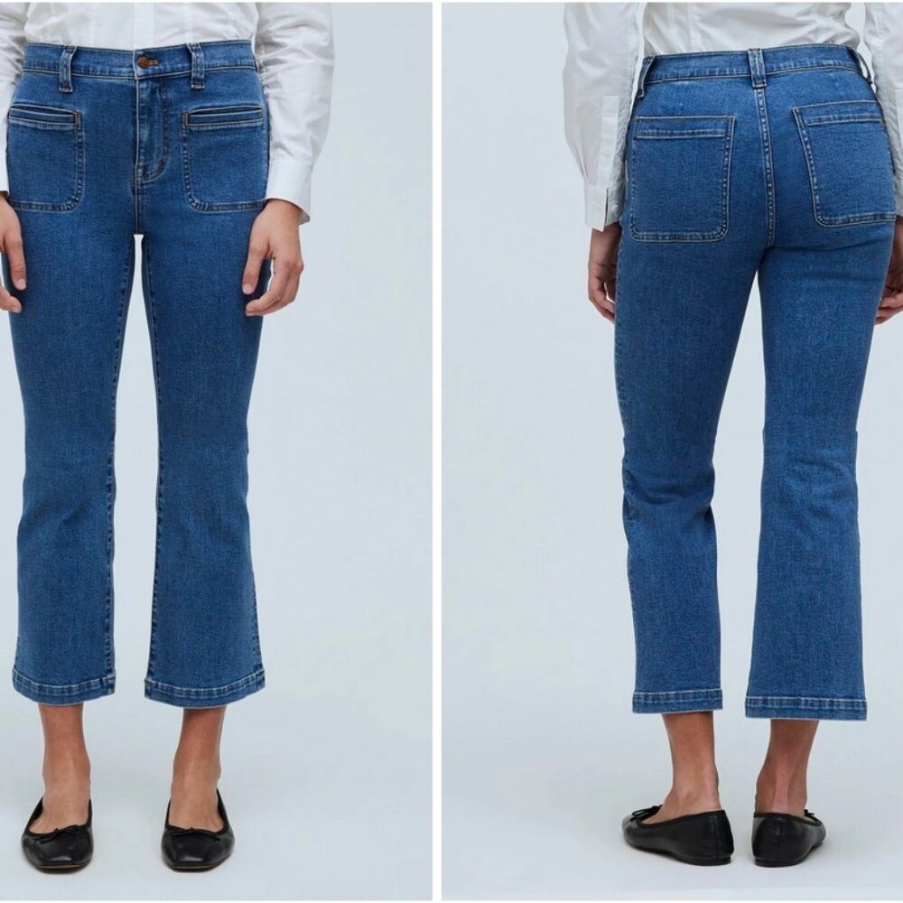 MADEWELL Petite Kick Out Crop in Elkton Wash P31 31